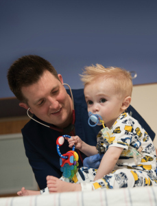 Craig Woodside with patient